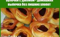 Булочки с вареньем — пошаговый рецепт с фото