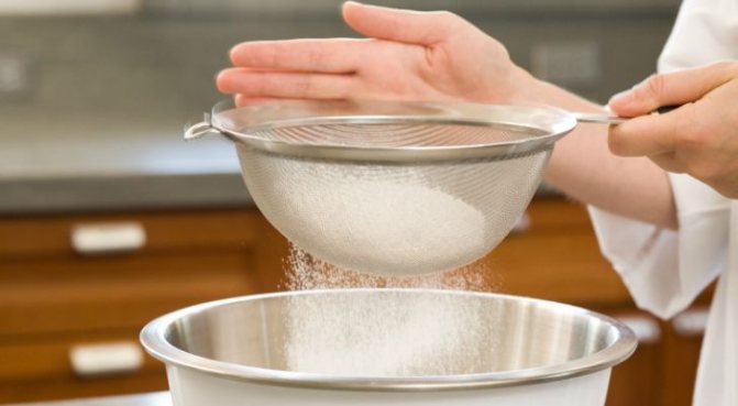 Просеить цельнозерновую муку